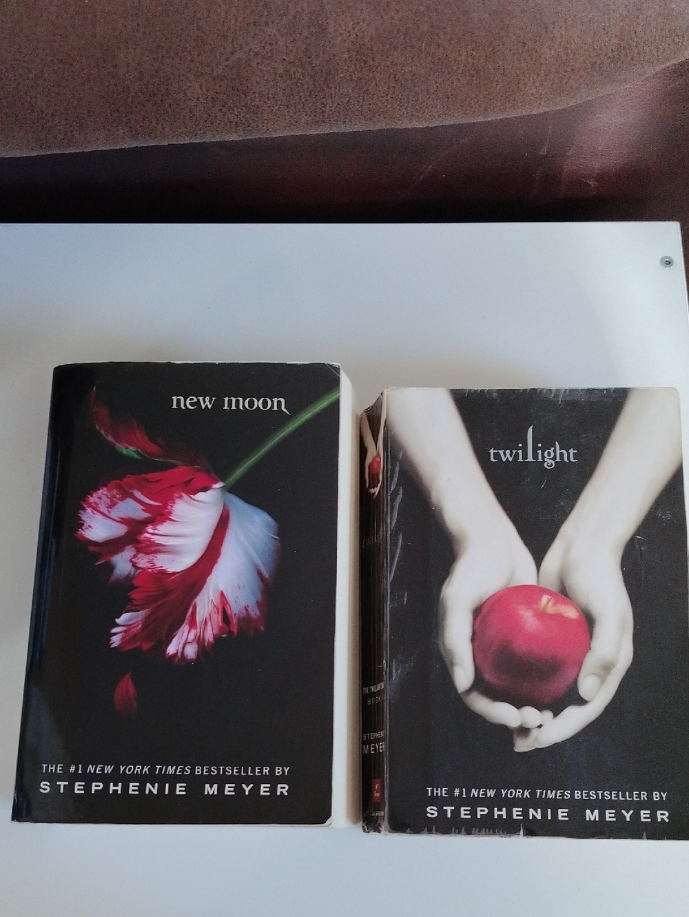 Twilight & New Moon Paperback Set by Stephenie Meyer - Black with Red Accents